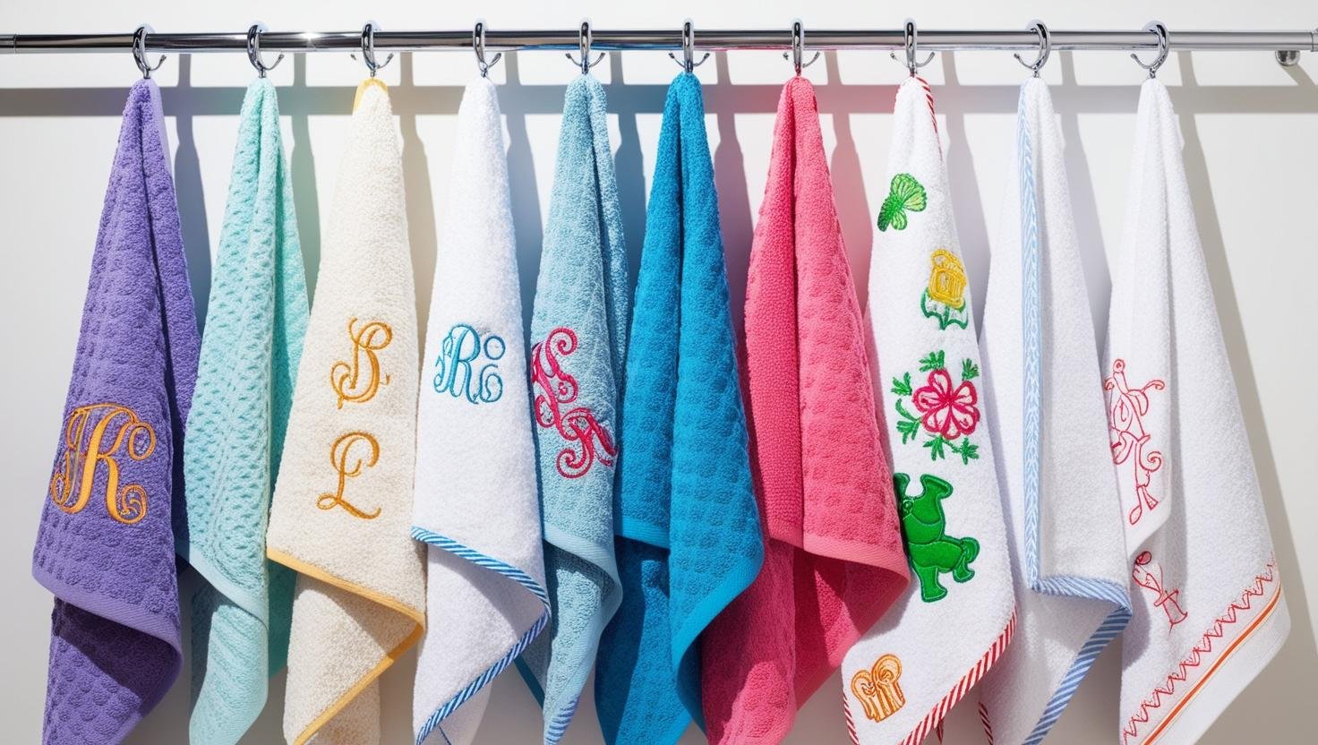 image-of-different-types-of-customized-towels-on-hangers