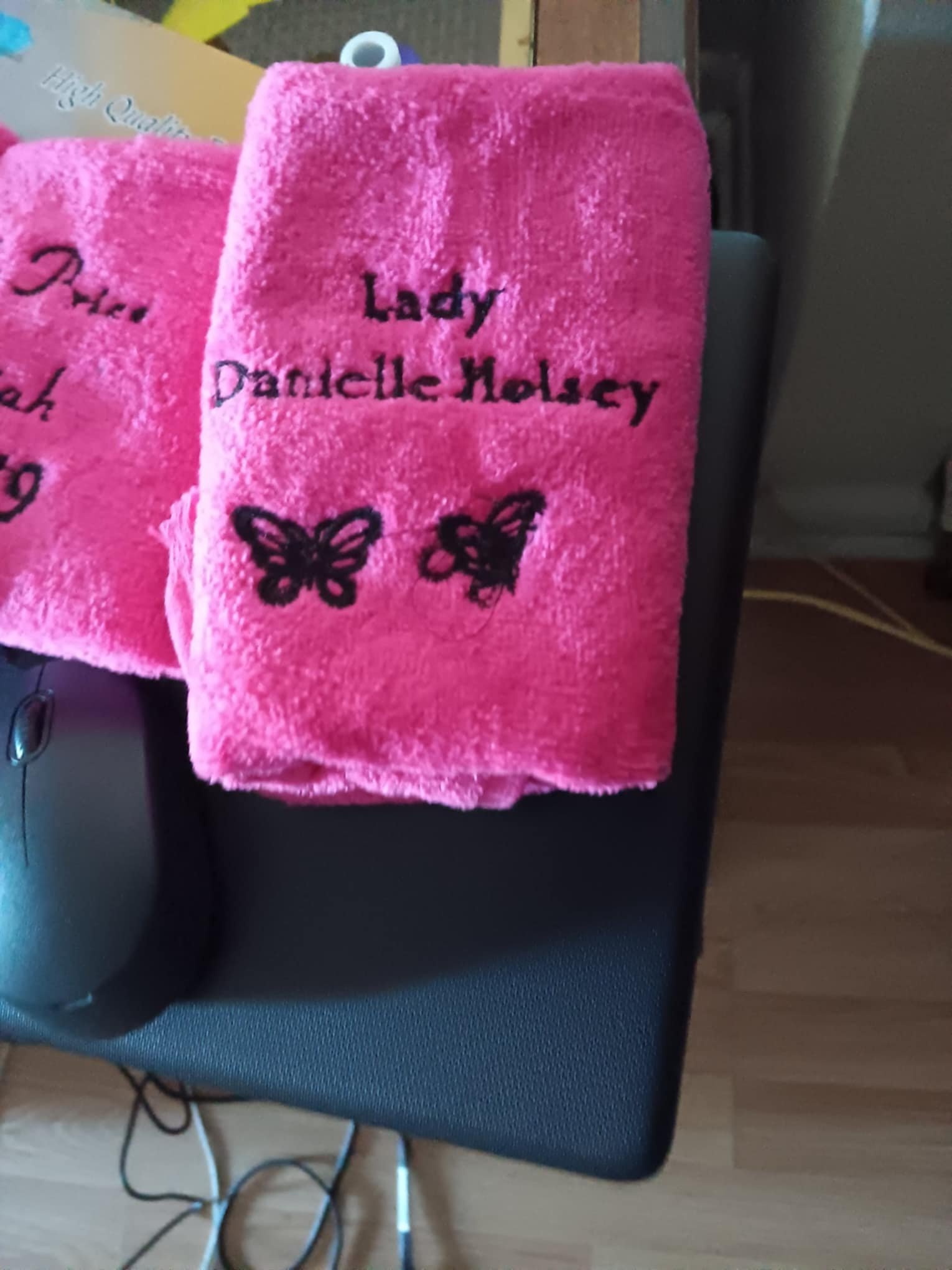 Personerlized-Pink-Colored-Towels-Lady-Danielle